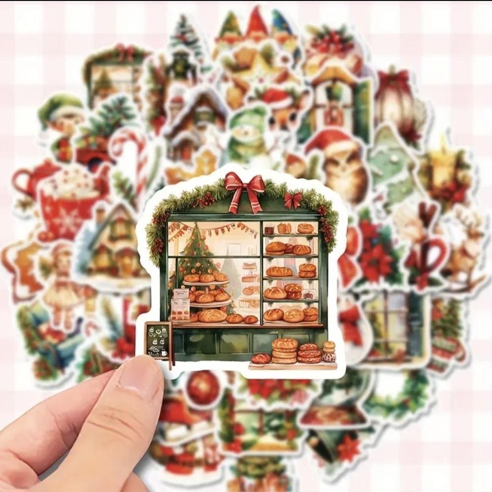 Festive Christmas Sticker Set-50 Count! - Picture 2 of 5